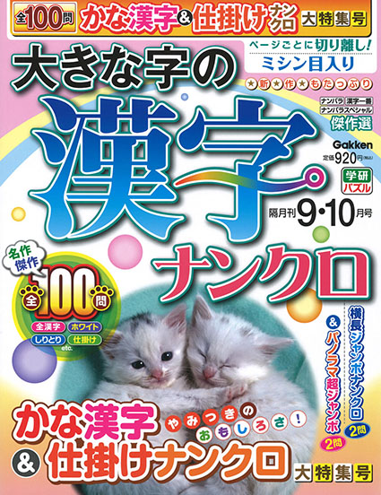 大きな字の漢字ナンクロ9・10月号