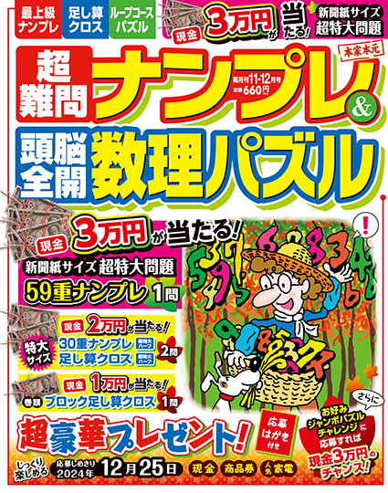 超難問ナンプレ&頭脳全開数理パズル2024年11月号