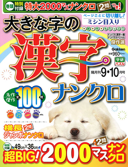大きな字の漢字ナンクロ2025年9・10月号