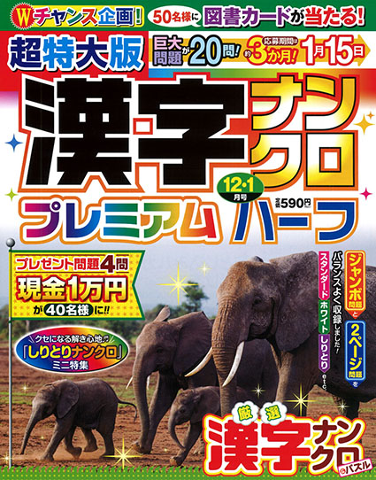 超特大版漢字ナンクロプレミアムハーフ2025年12・1月号